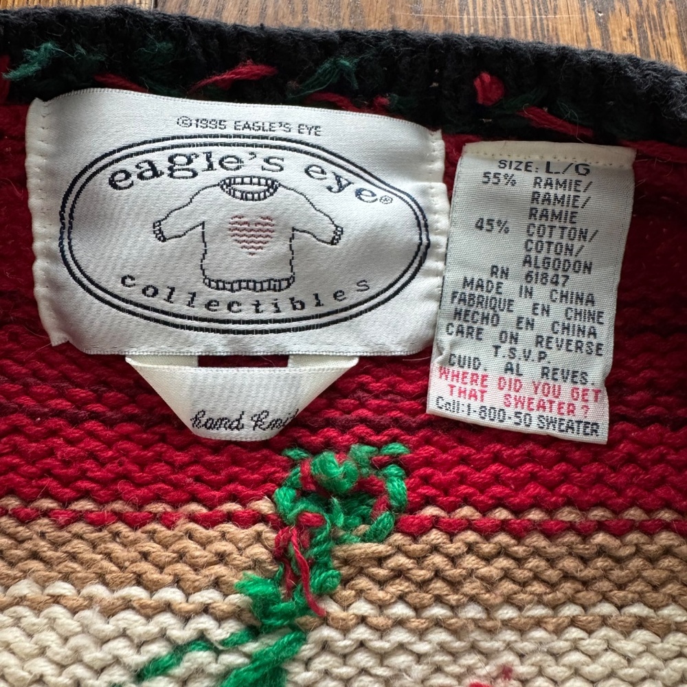 Colorful Farmhouse Cardigan Sweater - Picture 3 of 3